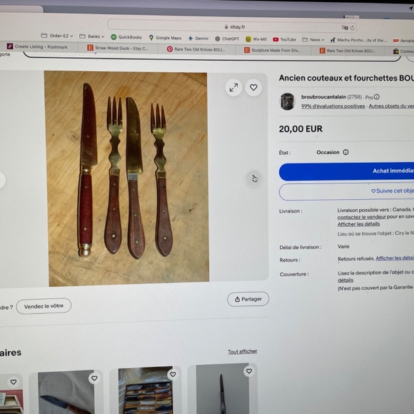 CUTLERY COLLECTIBLES by Bourgade - Picture 7 of 7